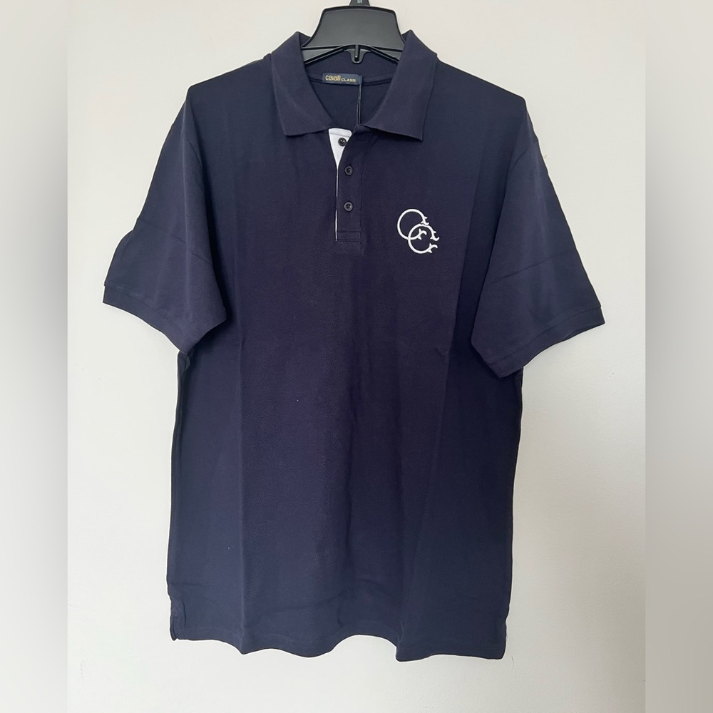 Cavalli Class Navy Men’s  Polo Shirt